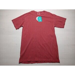 Comfort Colors Shirt Mens Small Red Ring Spun Cotton Heavyweight Short Sleeve